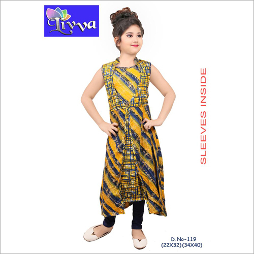 Kids Fashionable Printed Kurti