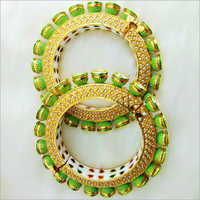 Ladies Beaded Golden Bangles