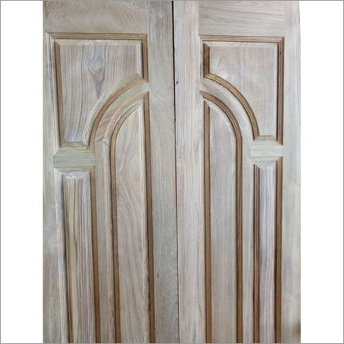 Burma Teak Wood Door - Teak Wood, Customized Size, Light Brown Color, Thickness 32-43 Mm | Beautiful Finish, Durable Wood, Elegant Design, Easy Installation