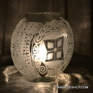 Modern Art CUTTING GLASS ANTIQUE TABLE LAMP