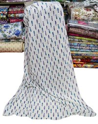 100% Cotton Handmade Blue Background Color Fish Pattern Printed Dressmaking Fabric