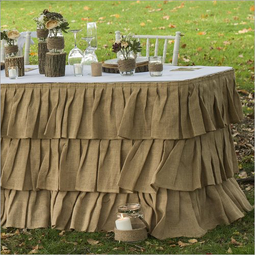 Brown Table Frill By THE WOODWHITE INDIA