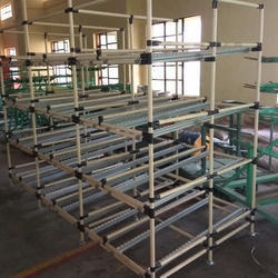 FIFO Storage Rack with Roll Section