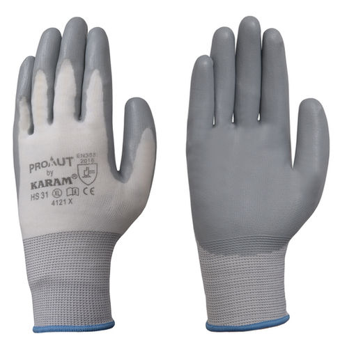 KARAM HS31Grey Nitrile Coated Hand Gloves