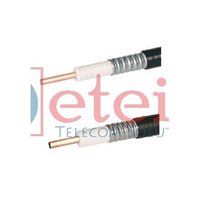 1/2 Inch Copper Shield Cable - 50 Ohm, Solid Silver-plated Copper Inner Conductor, Ptfe Insulation, Black Jacket, Suitable For Rf & Industrial Applications