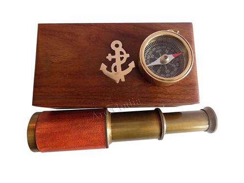 6" Telescope & Compass with Box