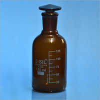 125ml Amber Reagent Bottle - Borosilicate Glass, Superior Chemical Resistance, Ideal For Laboratory Storage And Sterilization