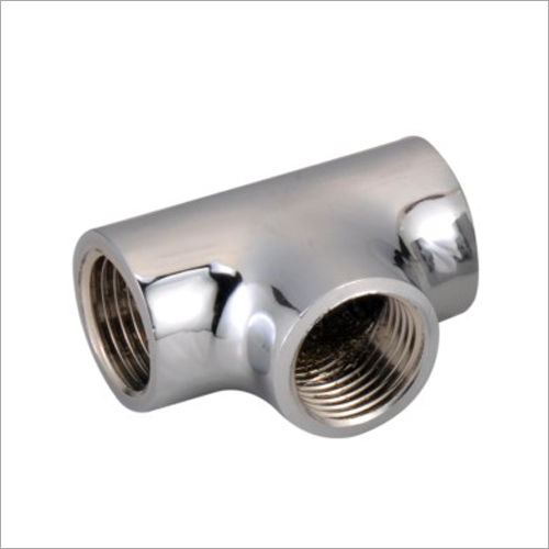 CP Tee - Brass Alloy, Silver Finish, Female Threaded Openings for High-Pressure Plumbing Applications | Leak-Free Connection, Available in Multiple Sizes