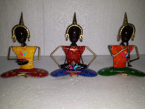 Iron Painted Musical Men Set of 3