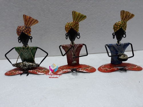Iron Painted Sitting Musical Sardar Set of 3