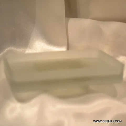 GLASS FROSTED SOAP HOLDER GLASS FROSTED SOAP HOLDER