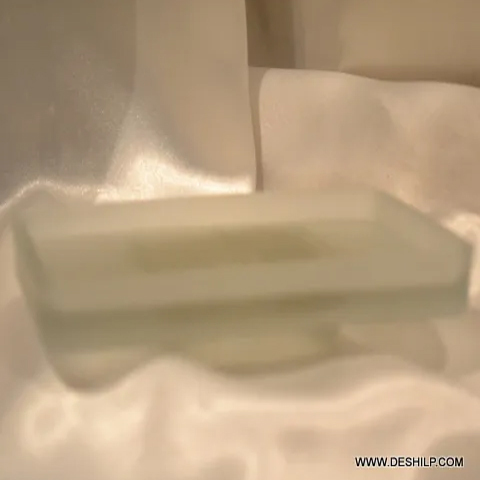 GLASS FROSTED SOAP HOLDER