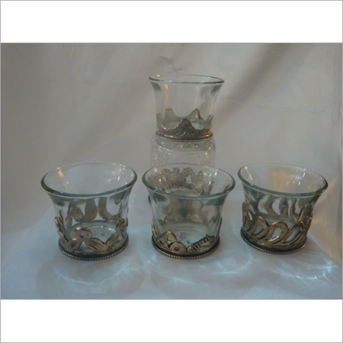 Votives - Glass and Metal, 6 cm Height, Clear | Elegant Design, Durable Material, Versatile Use, Easy to Clean