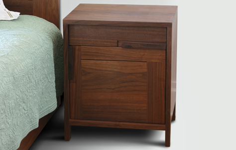 unique wooden bedside