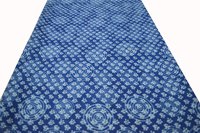 Indigo Print Blue Color Circle and Small Buti Design Printed Fabric
