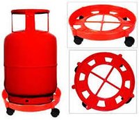 Plastic Gas Cylinder Trolley - Heavy Duty Plastic, Round Shape With Durable Wheels | Elegant Design, Excellent Weight Support