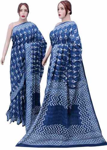 Blue Cotton Sarees