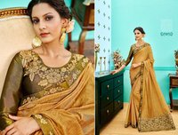Fancy Embroidery Work Sarees