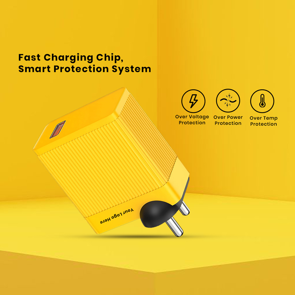 Mobile Battery Charger - Plastic Body | White Color, Portable Power Solution for On-the-Go Charging