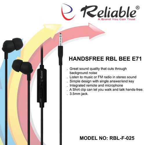 Mobile Handsfree Body Material: Plastic And Rubber