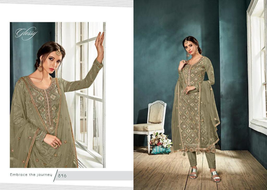 Organza Embroidery Work Suits