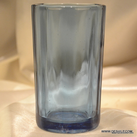Cylindrical Colorful Glass Tumbler - Color: Purple