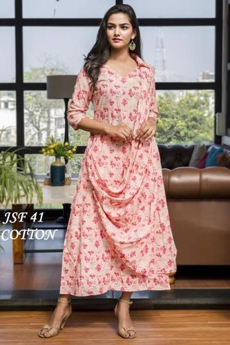 Ladies Rayon Printed Kurtis