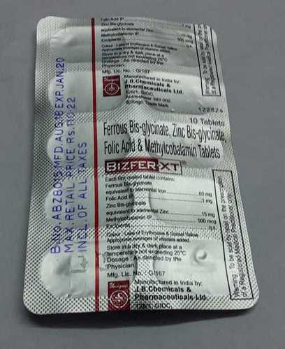 ferrous bis-glycinate zinc bis-glycinate folic acid methylcobalamin tablets