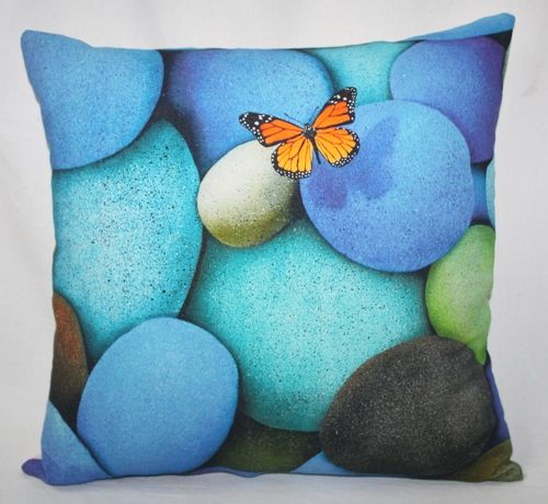 Multicolor Stones Cushion Cover Dimensions: 40*40  Centimeter (Cm)