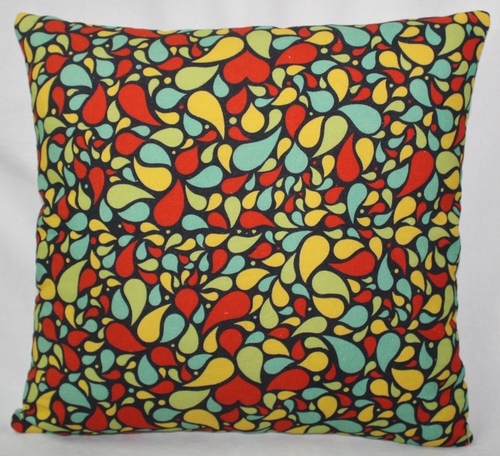 Multicolor Hearts Cushion Cover Dimensions: 40*40  Centimeter (Cm)