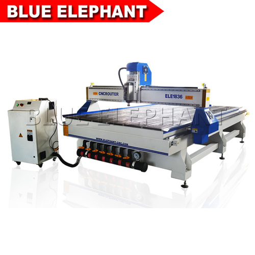 Blue Elephant 1836 CNC Router - 1800x3600x200mm | High Precision, High Speed, Low Energy Consumption, Italy HSD Air Cooling Spindle, Taiwan HIWIN Linear Square Rail, YAKO 2811 Driver