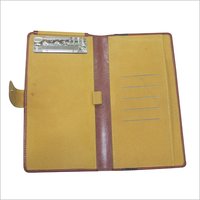 Brown Leather Cheque Book Holder