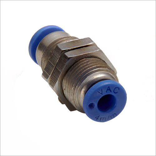 Pneumatic Fitting Tube To Tube Union Bulkhead Metal Body