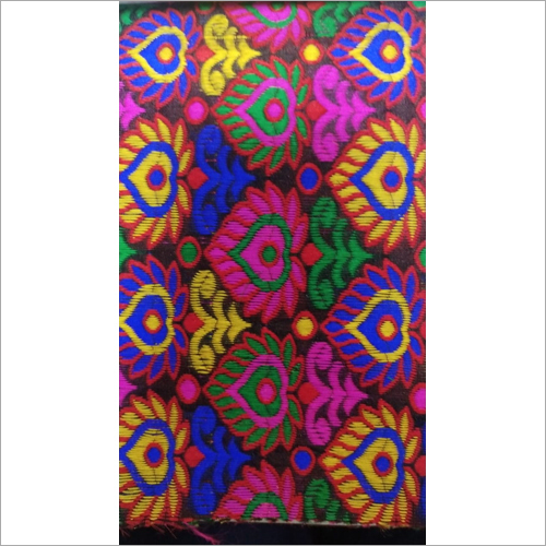 Rib Heavy Embroidery Silk Fabric