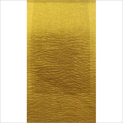 Rib Yellow Cotton Silk Fabric