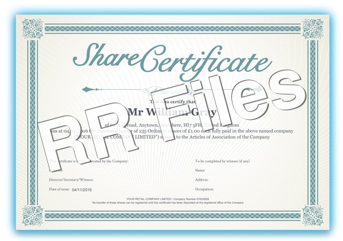 Good Look Share Certificate