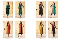 8 Color Mix Long Straight Rayon Kurtis