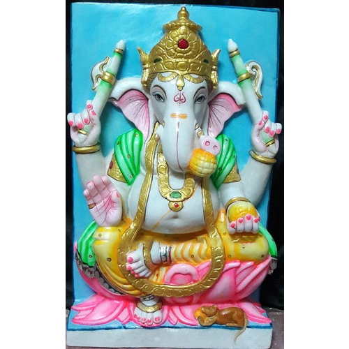 Multicolor Marble Ganesh Statue