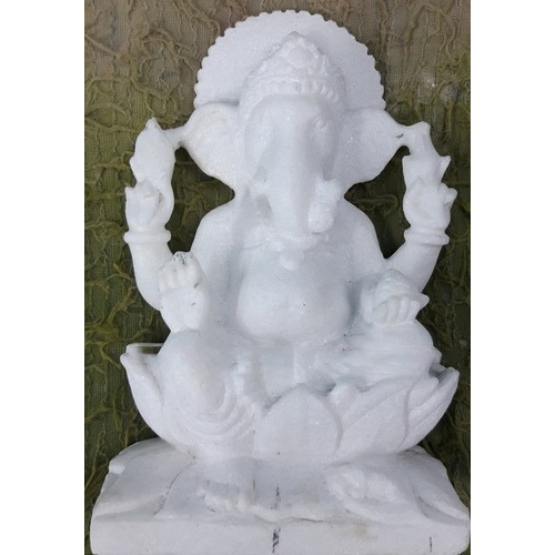 Pure White Marble Ganesh