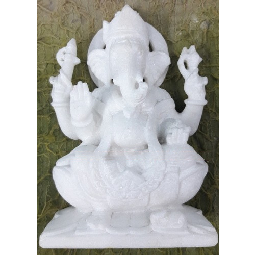 Ganesha Statue Pure While - Feature: Eco-Friendly