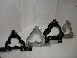 Trefoil Cleats Clamps - Nylon 6 & Cast Aluminum Cable Size 20MM to 135MM Black | Acid & Chemical Resistant Low Magnetic Field Emission