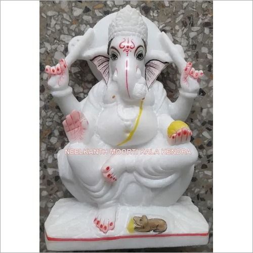 White Marble Ganesh Statue