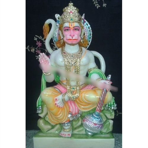 Marble Hanuman Statue - Finishing: Polishing