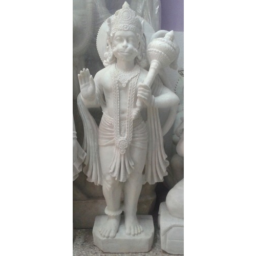 Marble Standing Hanuman Statue