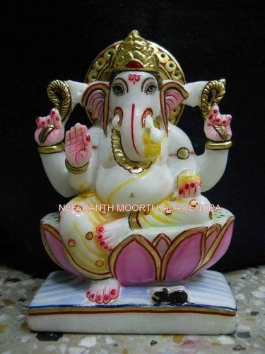 Multicolor Marble Ganesha Statue