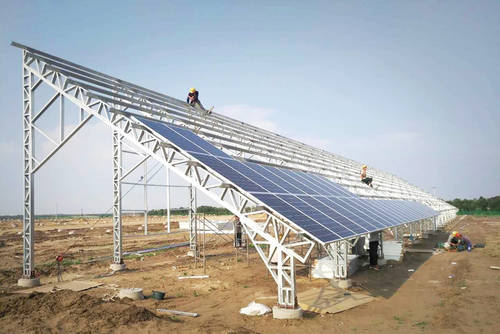 Silver Solar Mounting Structure