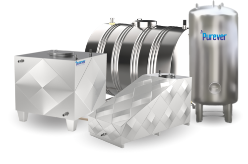 Non Insulated Horizontal Stainless Steel Tanks 304 grade