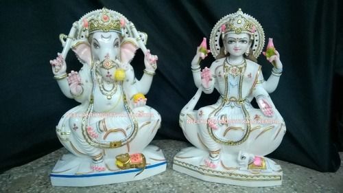 Marble Laxmi Ganesh Statue