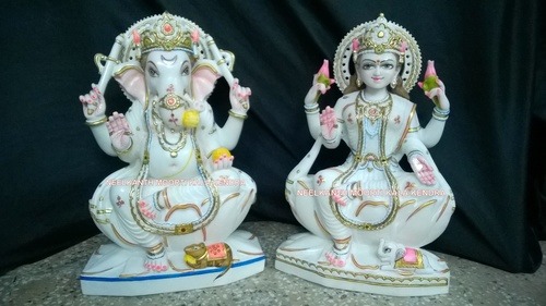 Marble Laxmi Ganesh Statue