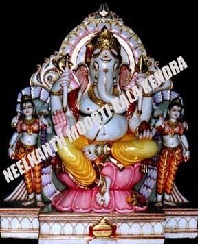 Marble Ganesha Darbar Statue